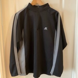 Russell Athletic, men’s, long sleeve, black and grey, polyester